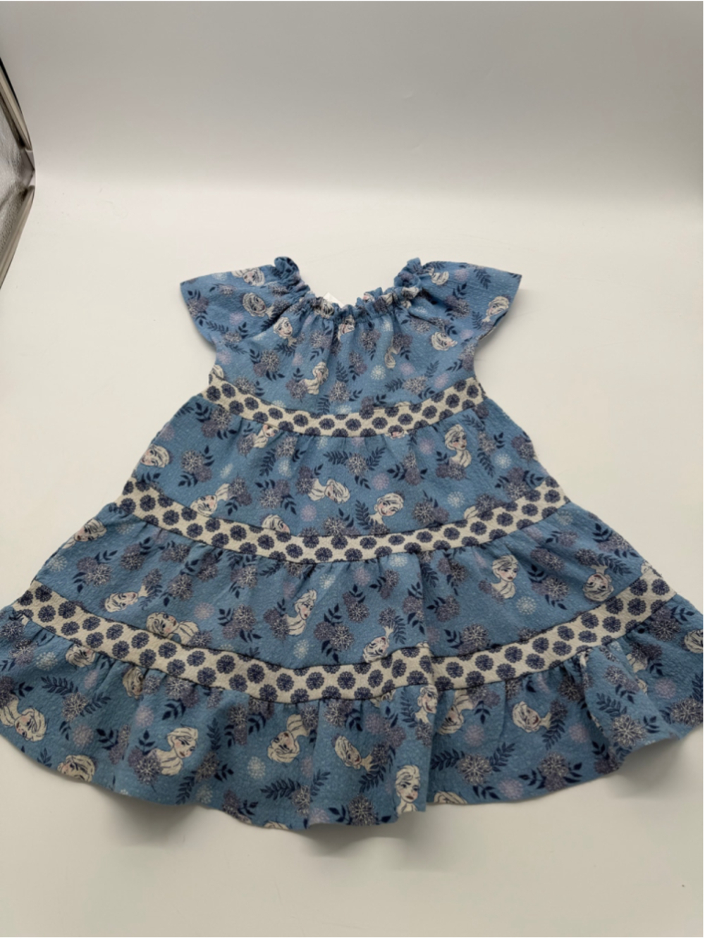 Disney Frozen Casual Dress, Size 3T, Blue and White